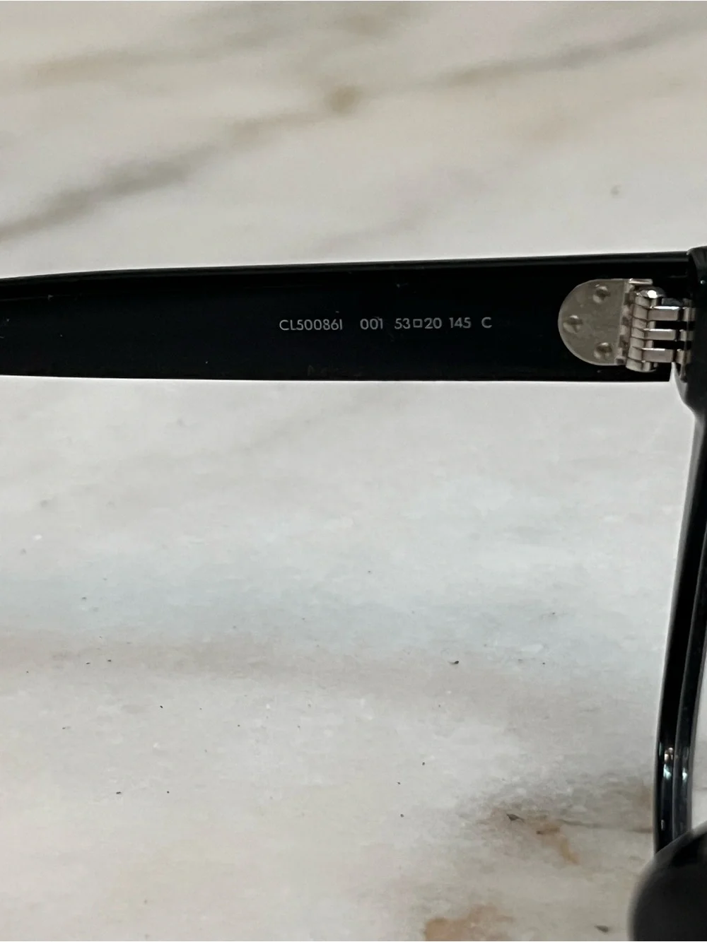 Celine Black Acetate Cat-Eye Optical Glasses